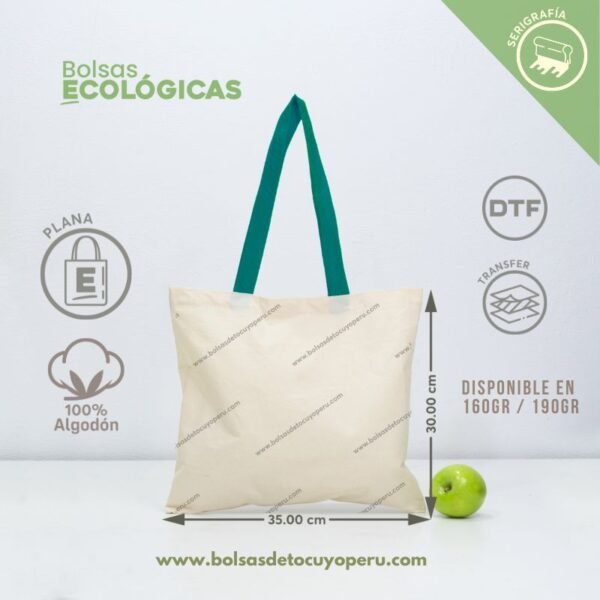 Bolsa Plana de Tocuyo de 30x35cm en Algodón