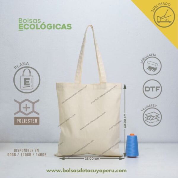 Bolsa de Tocuyo Plana para Sublimar de 40x35