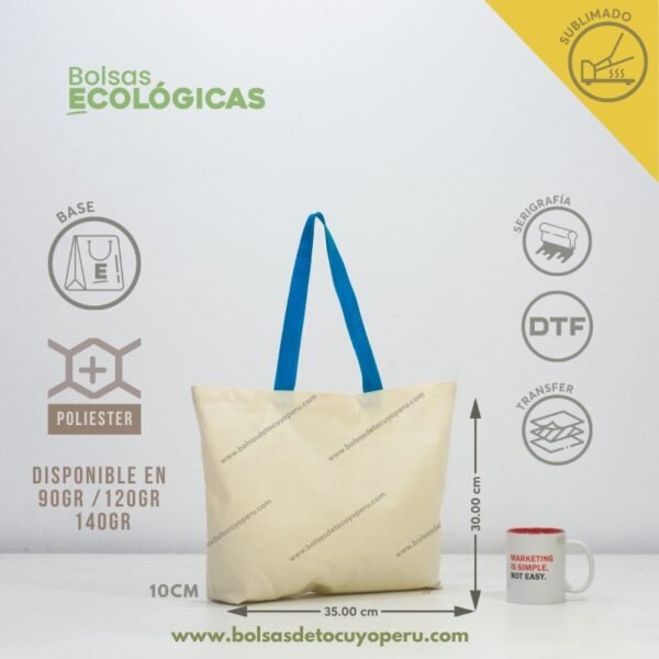 Bolsa de Tocuyo para sublimar de 30x35x10