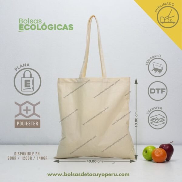 Bolsa de Tocuyo Plana para Sublimar de 40x40