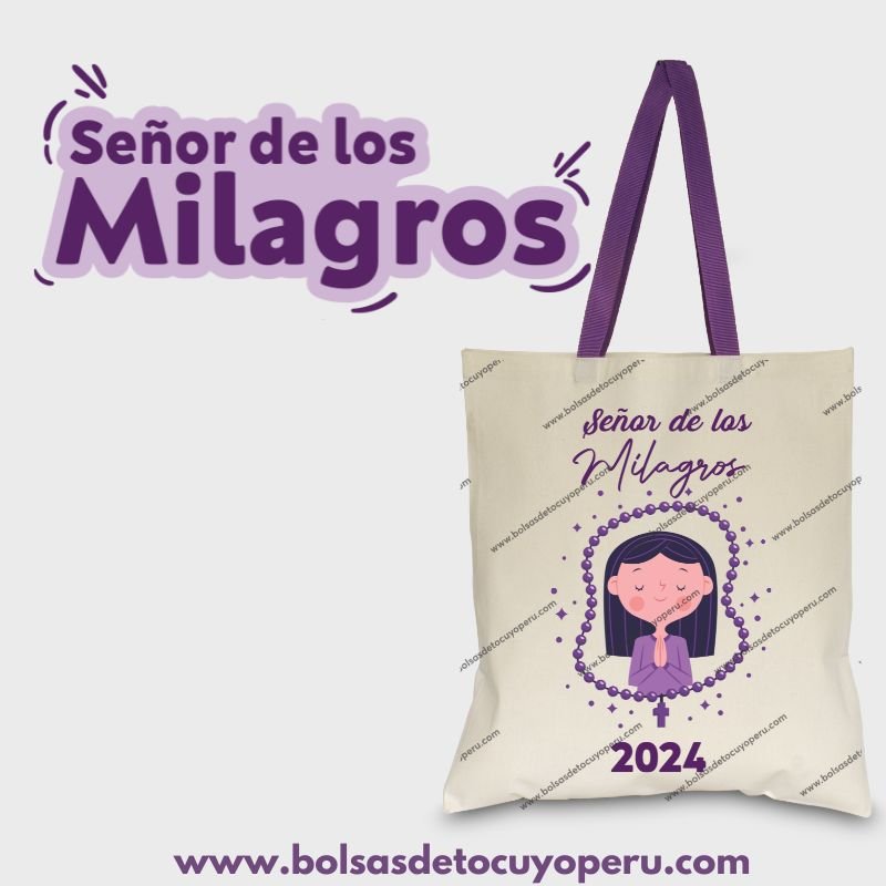 Bolsas de Tela del Señor de los Milagros